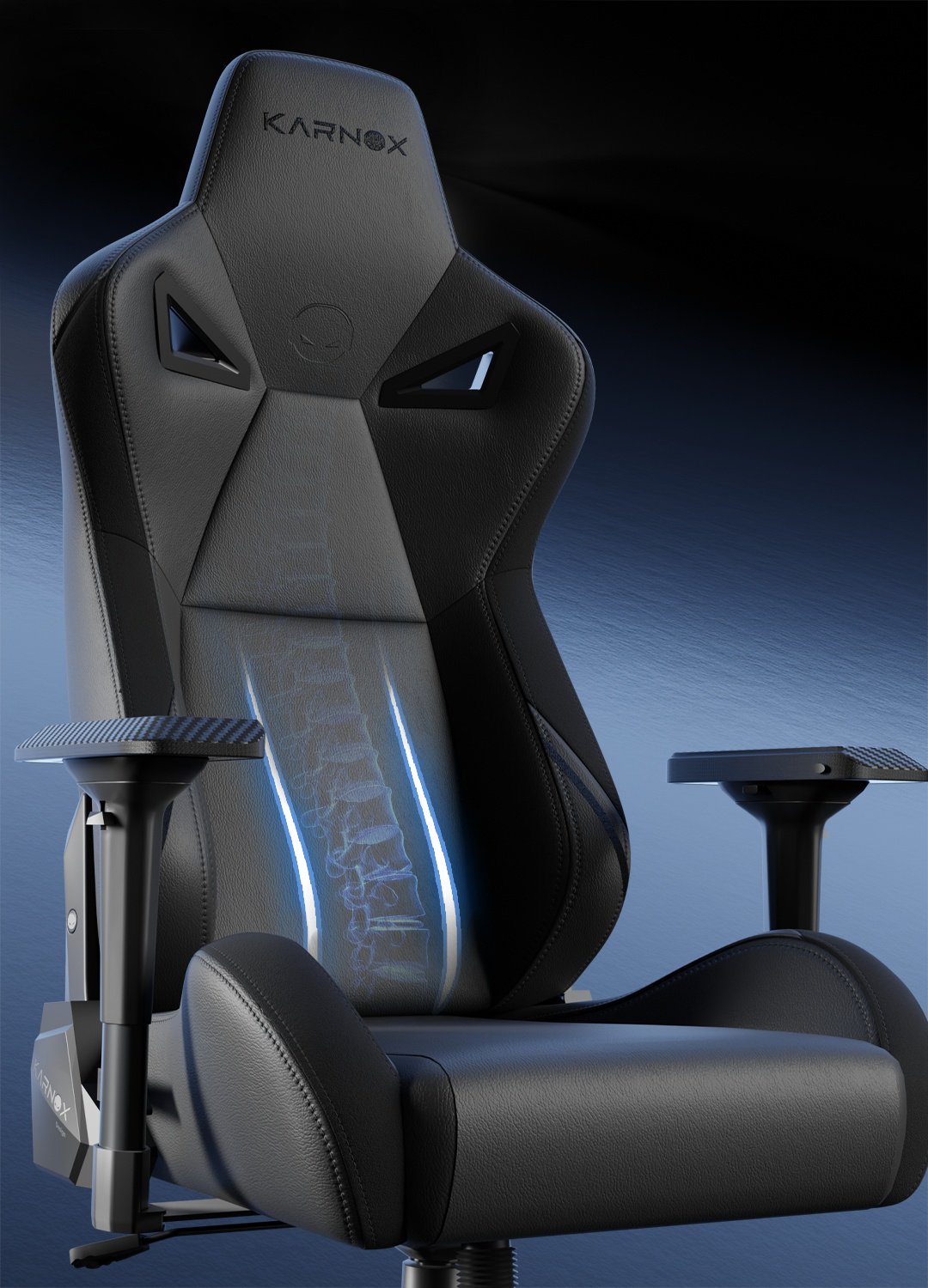 Игровое кресло Karnox KX800519, синий, серый