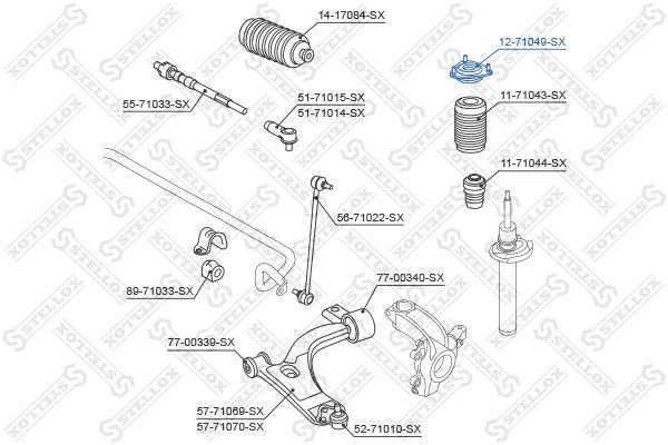 Stellox опора амортизатора 12-71049-SX