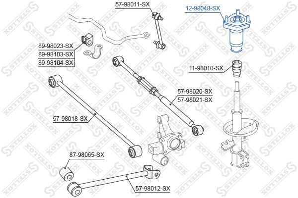 Stellox опора амортизатора 12-98048-SX