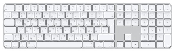 Клавиатура Apple Magic Keyboard with Touch ID - Russian - White Keys белый