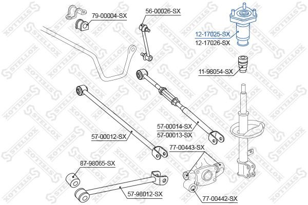 Stellox опора амортизатора 12-17025-SX