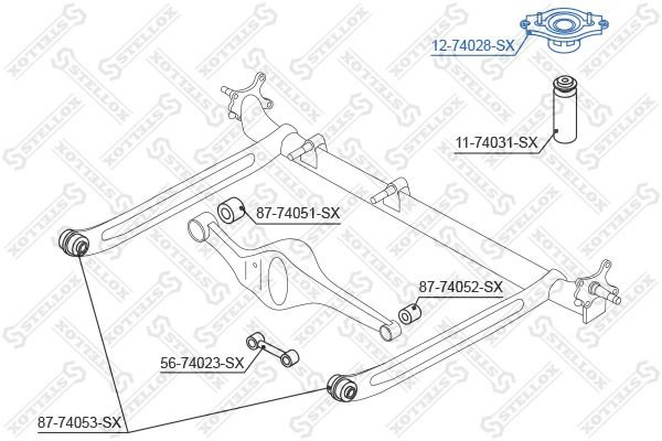 Stellox опора амортизатора 12-74028-SX