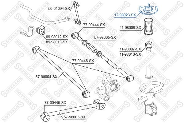 Stellox опора амортизатора 12-98023-SX