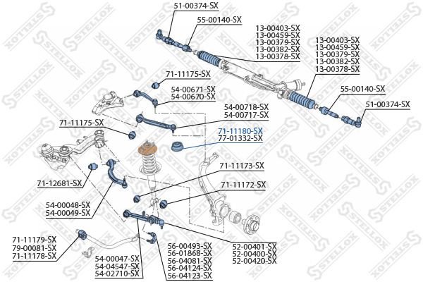 Stellox опора амортизатора 71-11180-SX