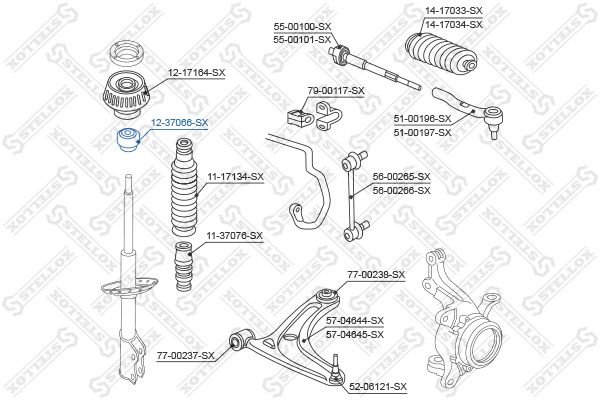 Stellox опора амортизатора 12-37066-SX
