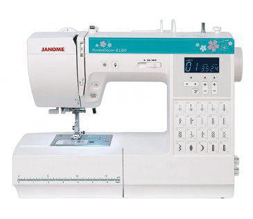 Швейная машина Janome HomeDecor 6180 бело-голубая купить,NaN