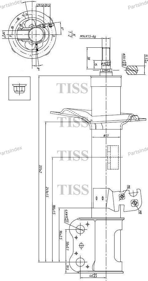 Амортизатор JD передний JAS0000 1 шт купить,16960