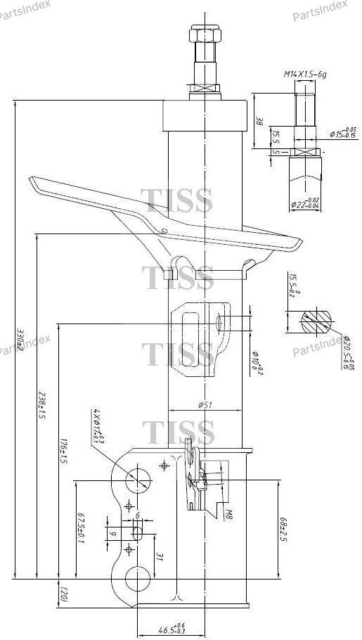 Амортизатор JD задний JAS0015 1 шт купить,18460
