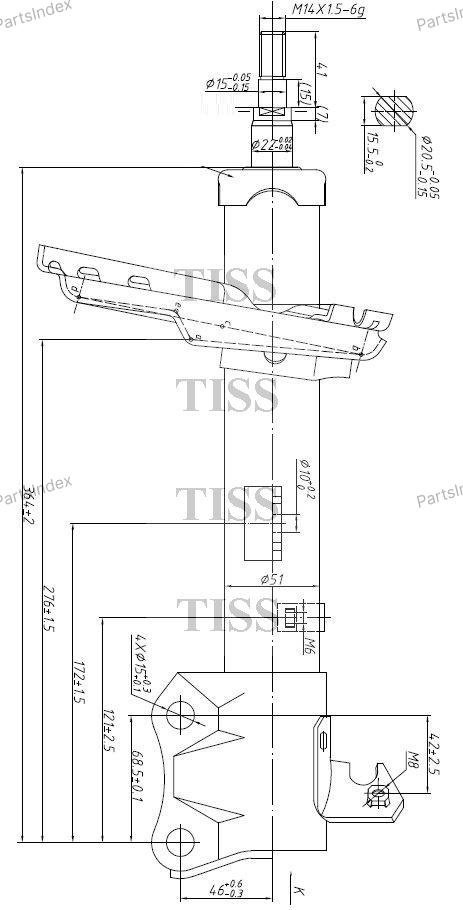 Амортизатор JD передний JAS0052 1 шт купить,20700