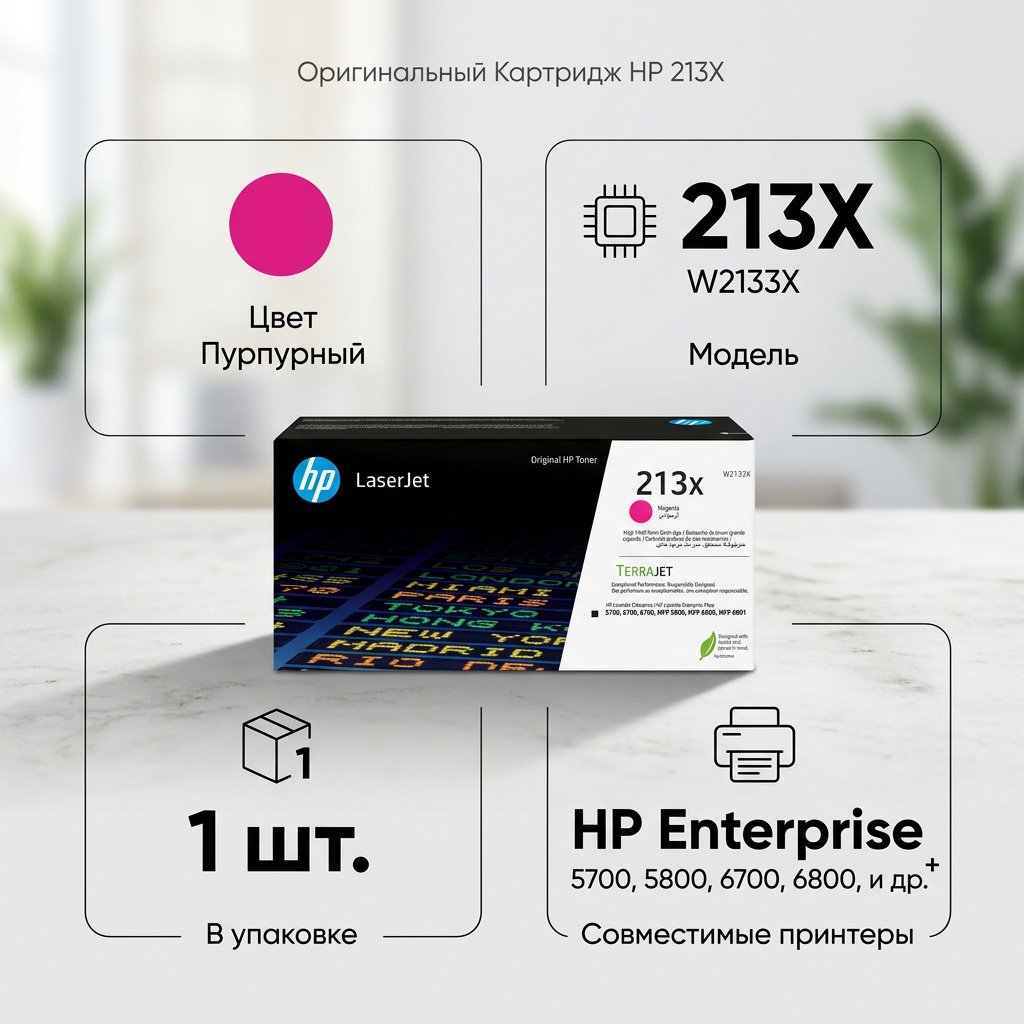 Картриджи HP W2133X пурпурный (magenta)