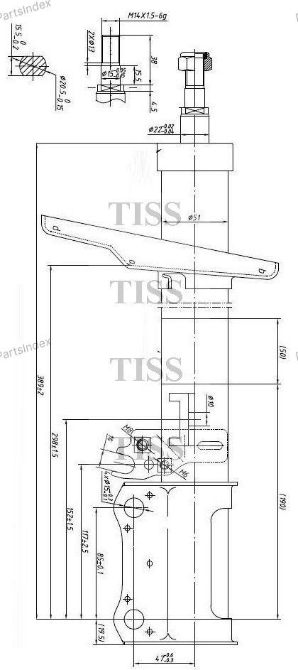 Амортизатор JD передний JAS0117 1 шт