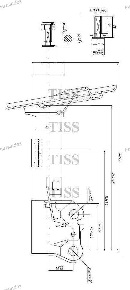Амортизатор JD передний JAS0119 1 шт