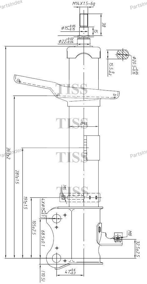 Амортизатор JD передний JAS0046 1 шт