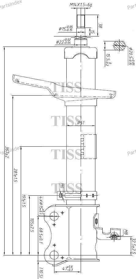 Амортизатор JD передний JAS0045 1 шт