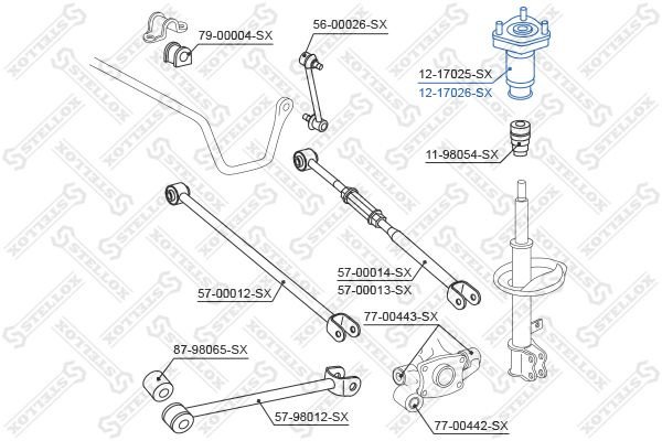 Stellox опора амортизатора 12-17026-SX