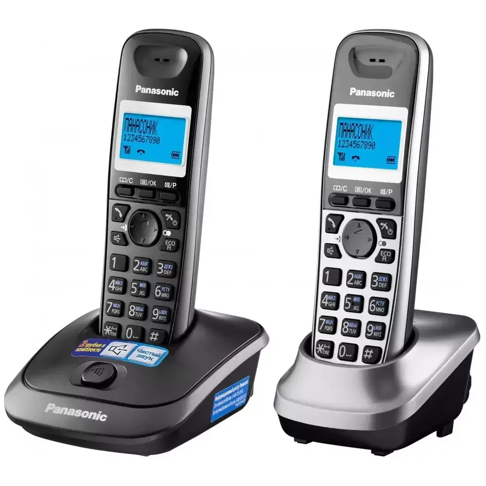 Радиотелефон Dect Panasonic KX TG 2512 RU2 Black Grey