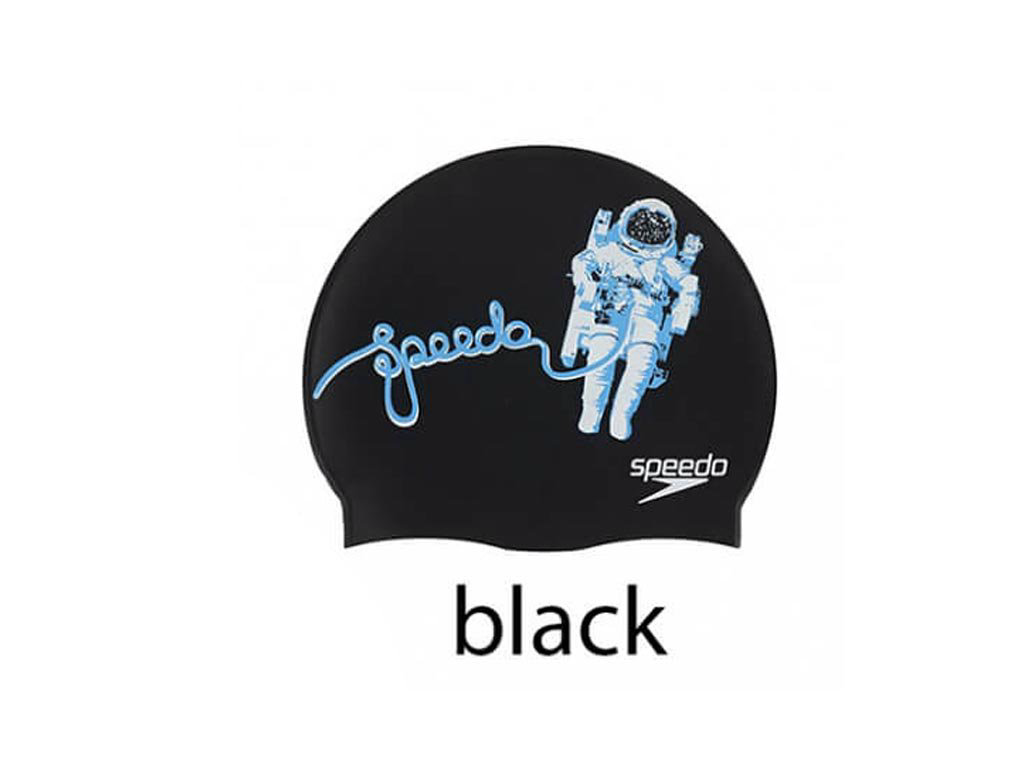 Шапочка для плавания Speedo Slogan черный купить,NaN