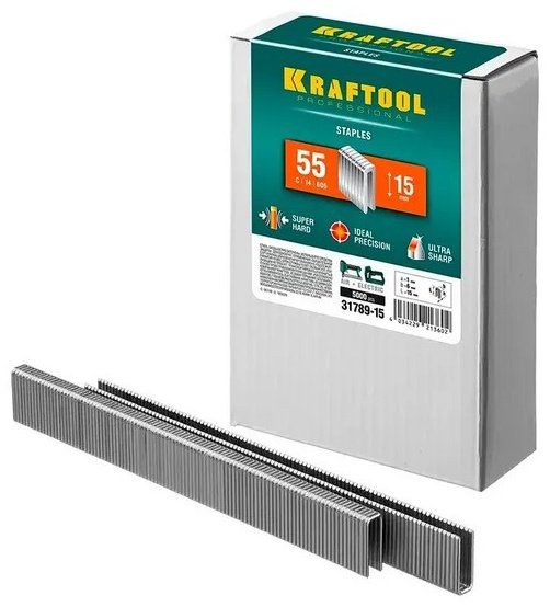 Kraftool скобы для степлера 31789-15 5000 шт купить,8010