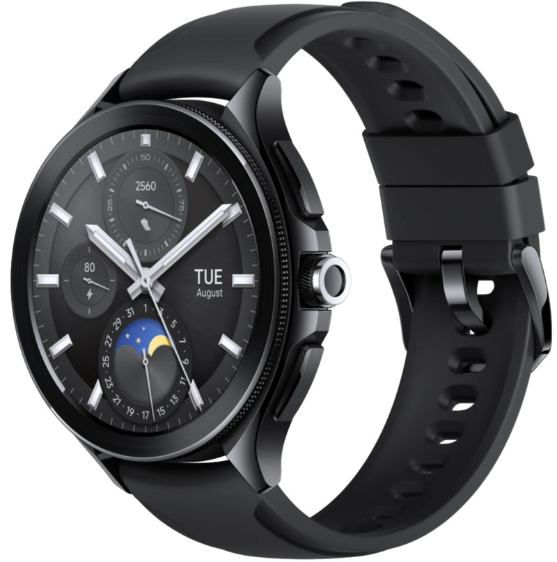 Смарт часы Xiaomi Watch 2 Pro Black Case with Black Fluororubber Strap M2234W155665 1.43" Черные