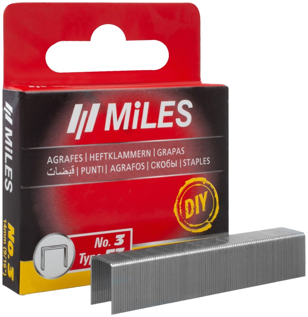 Miles скобы для степлера N3-14-D 1000 шт