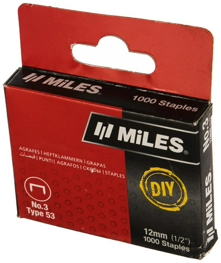 Miles скобы для степлера N3-12-D 1000 шт