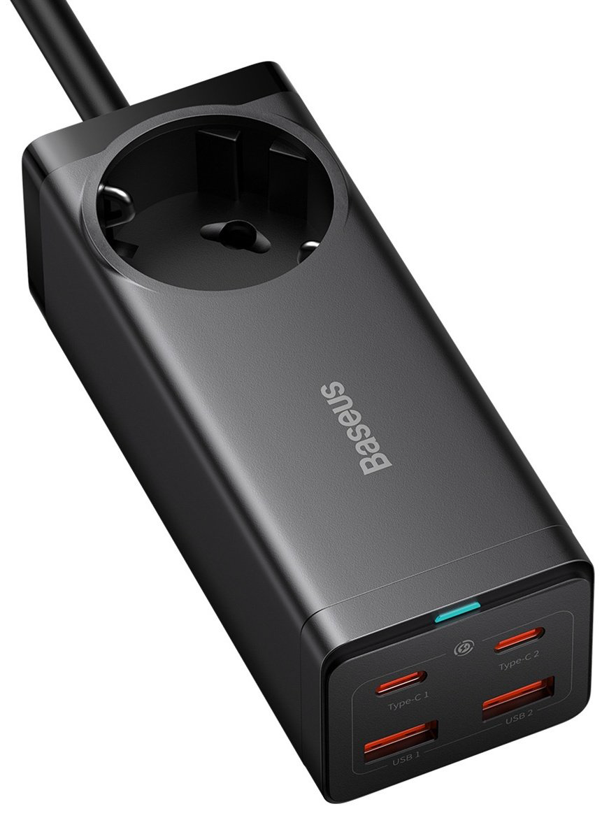 Зарядное устройство Baseus GaN3 Pro Desktop Powerstrip AC+2U+2C 100W USB Type-C, USB черный купить,NaN