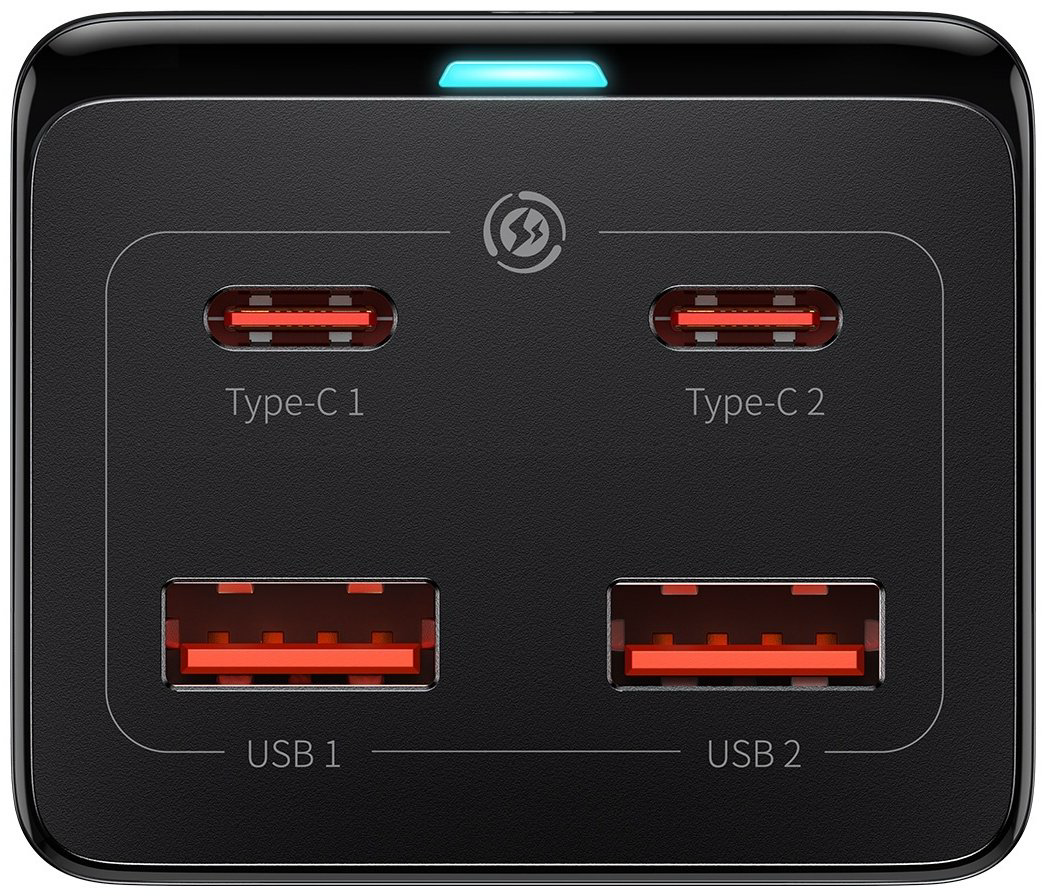 Зарядное устройство Baseus GaN3 Pro Desktop Powerstrip AC+2U+2C 100W USB Type-C, USB черный купить,NaN