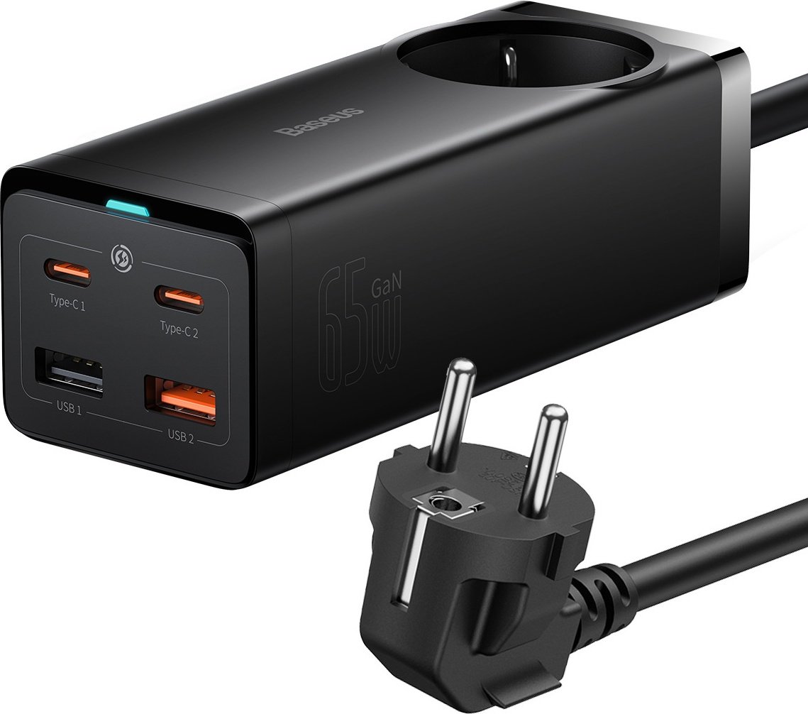 Зарядное устройство Baseus GaN3 Pro Desktop AC&#43;2U&#43;2C 65W черный