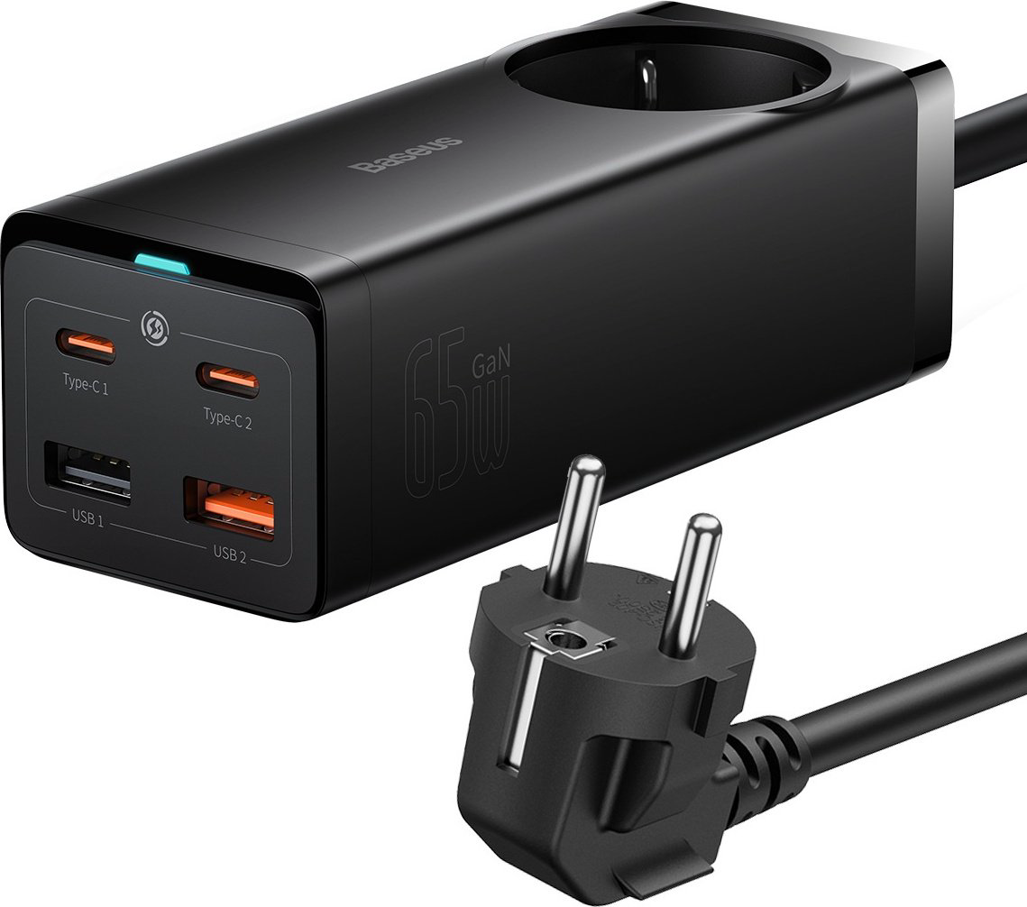 Зарядное устройство Baseus GaN3 Pro Desktop AC+2U+2C 65W черный купить,NaN