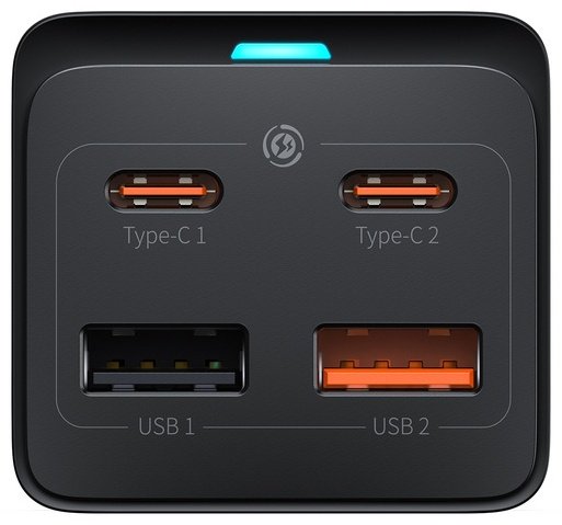 Зарядное устройство Baseus GaN3 Pro Desktop AC+2U+2C 65W черный - ForteMarket Зарядное устройство Baseus GaN3 Pro Desktop AC+2U+2C 65W черный купить,0