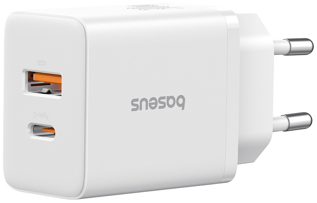 Зарядное устройство Baseus Cube GaN5 C&#43;U 30W USB Type-C, USB белый