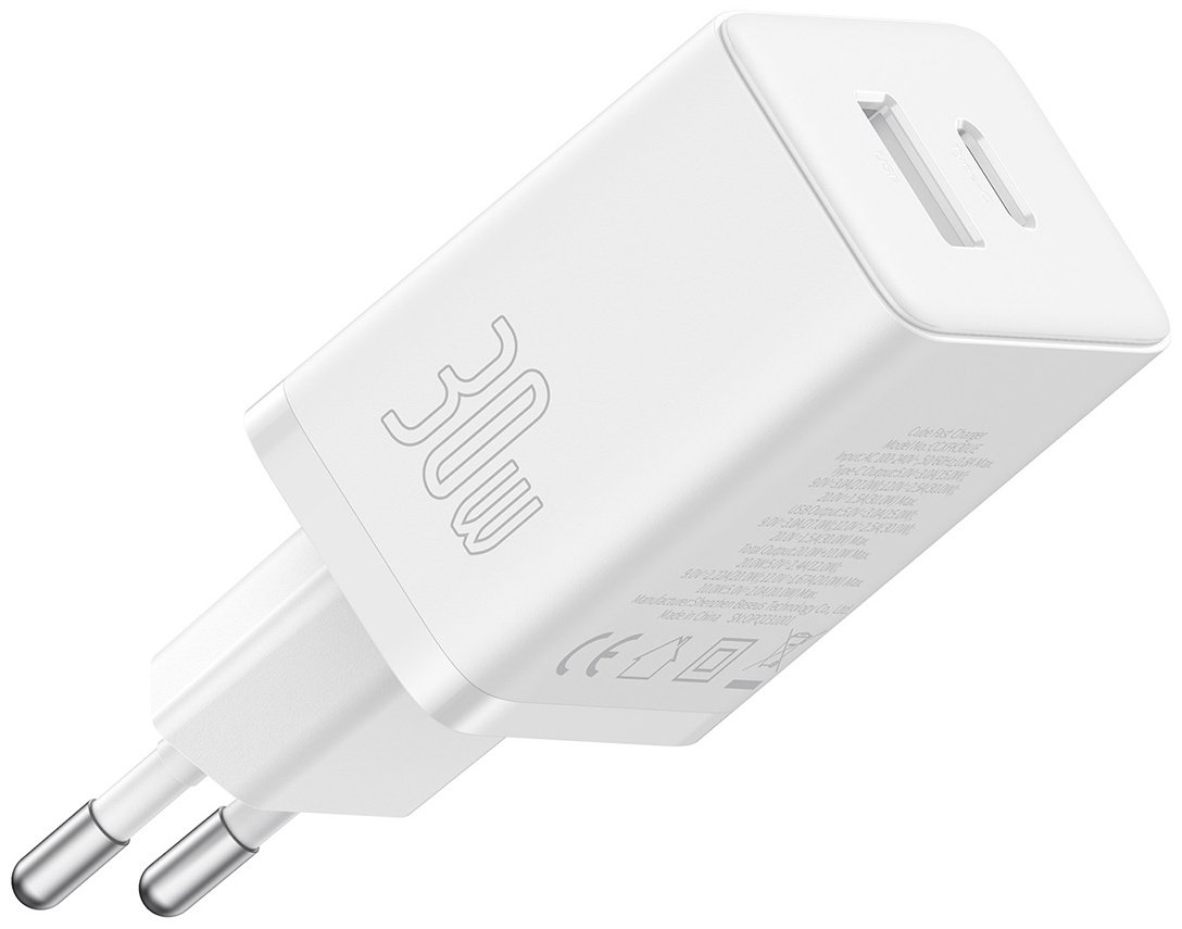 Зарядное устройство Baseus Cube GaN5 C+U 30W USB Type-C, USB белый купить,NaN