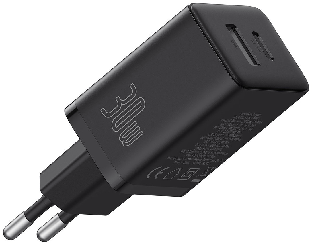Зарядное устройство Baseus Cube GaN5 C+U 30W USB Type-C, USB черный купить,NaN