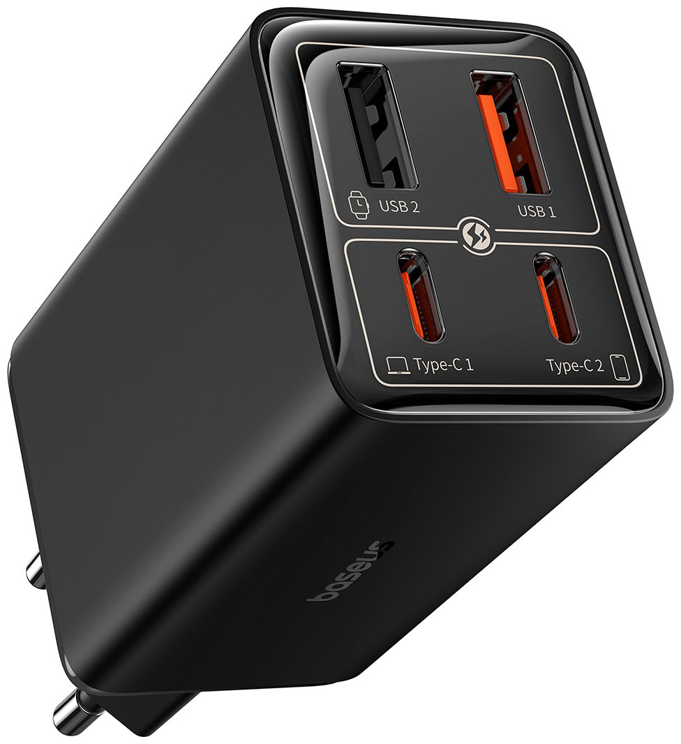 Зарядное устройство Baseus GaN6 Pro 2C+2U 65W USB Type-C, USB черный купить,NaN