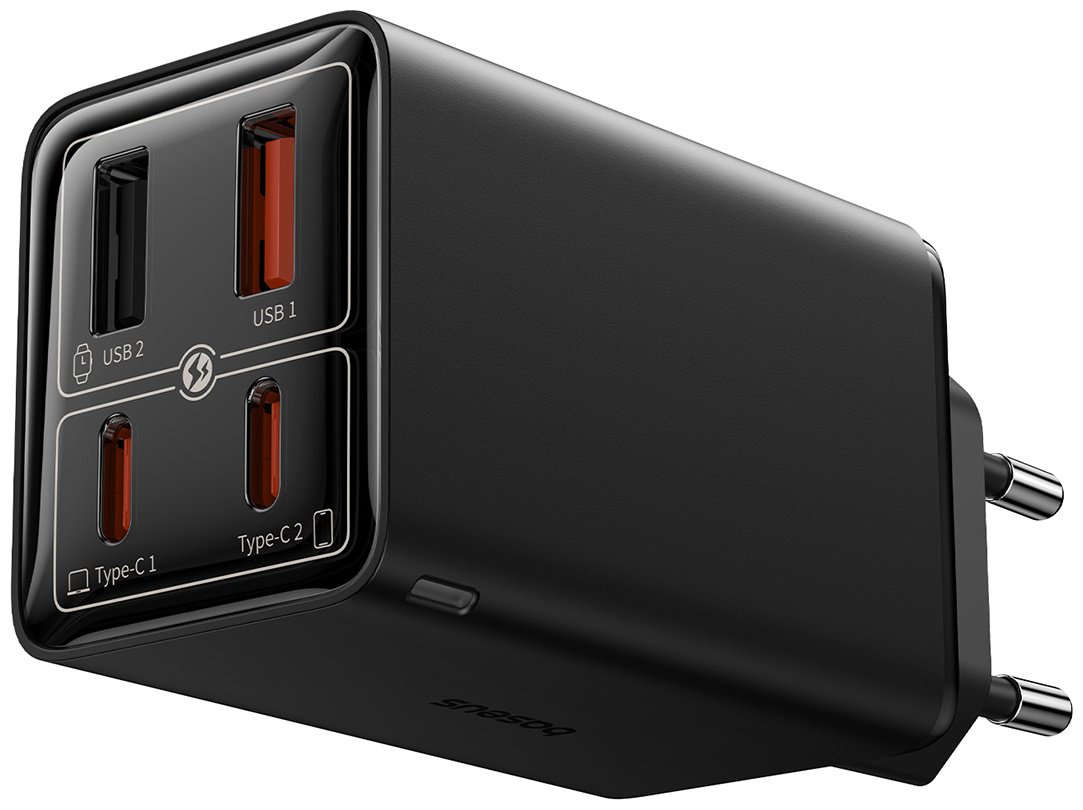 Зарядное устройство Baseus GaN6 Pro 2C+2U 65W USB Type-C, USB черный - ForteMarket Зарядное устройство Baseus GaN6 Pro 2C+2U 65W USB Type-C, USB черный купить,0