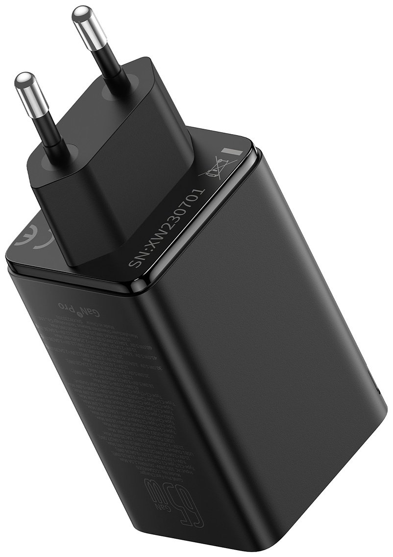 Зарядное устройство Baseus GaN6 Pro 2C+2U 65W USB Type-C, USB черный - ForteMarket Зарядное устройство Baseus GaN6 Pro 2C+2U 65W USB Type-C, USB черный купить,0