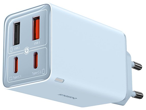 Зарядное устройство Baseus GaN6 Pro USB Type-C, USB синий