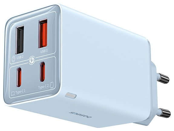 Зарядное устройство Baseus GaN6 Pro USB Type-C, USB синий купить,NaN