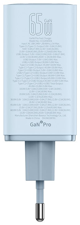 Зарядное устройство Baseus GaN6 Pro USB Type-C, USB синий купить,NaN