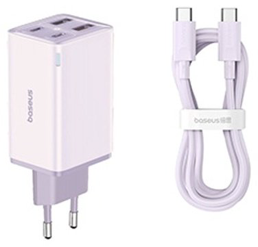 Зарядное устройство Baseus GaN6 Pro USB Type-C, USB фиолетовый купить,NaN