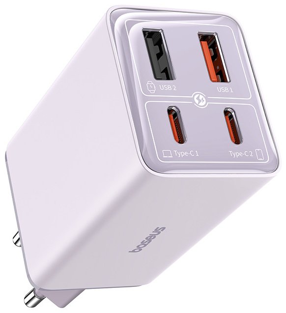 Зарядное устройство Baseus GaN6 Pro USB Type-C, USB фиолетовый - ForteMarket Зарядное устройство Baseus GaN6 Pro USB Type-C, USB фиолетовый купить,0