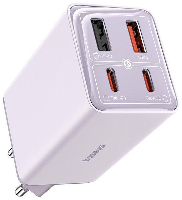 Зарядное устройство Baseus GaN6 Pro USB Type-C, USB фиолетовый купить,NaN