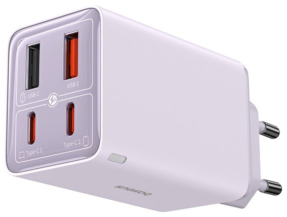Зарядное устройство Baseus GaN6 Pro USB Type-C, USB фиолетовый - ForteMarket Зарядное устройство Baseus GaN6 Pro USB Type-C, USB фиолетовый купить,0
