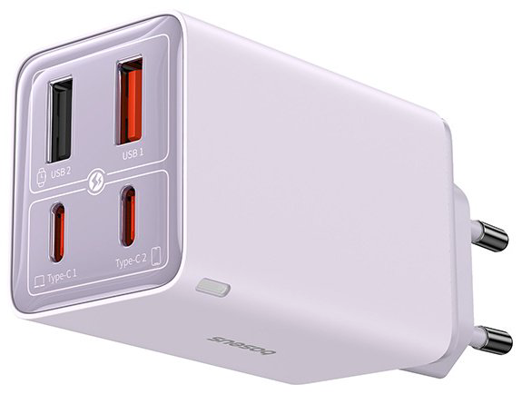 Зарядное устройство Baseus GaN6 Pro USB Type-C, USB фиолетовый купить,NaN