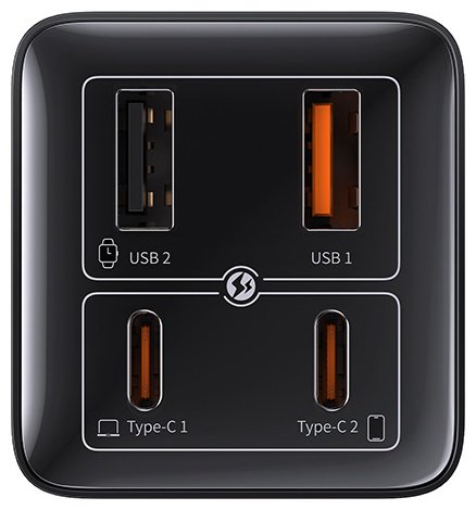 Зарядное устройство Baseus Gan6 Pro USB Type-C, USB черный - ForteMarket Зарядное устройство Baseus Gan6 Pro USB Type-C, USB черный купить,0