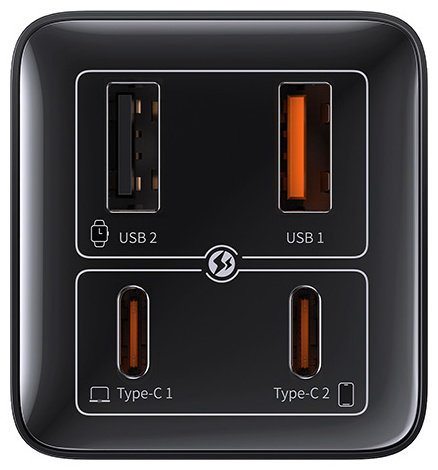 Зарядное устройство Baseus Gan6 Pro USB Type-C, USB черный купить,NaN