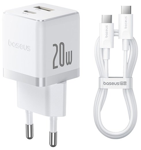 Зарядное устройство Baseus Palm USB Type-C, USB белый купить,NaN