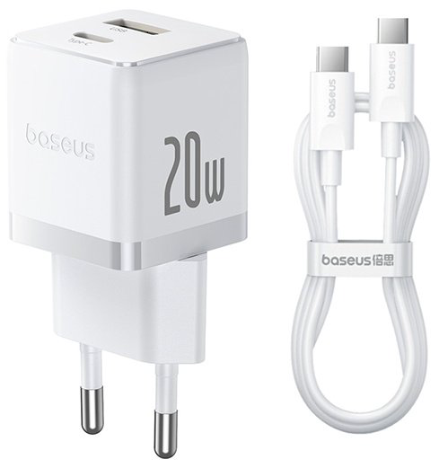 Зарядное устройство Baseus Palm USB Type-C, USB белый купить,NaN