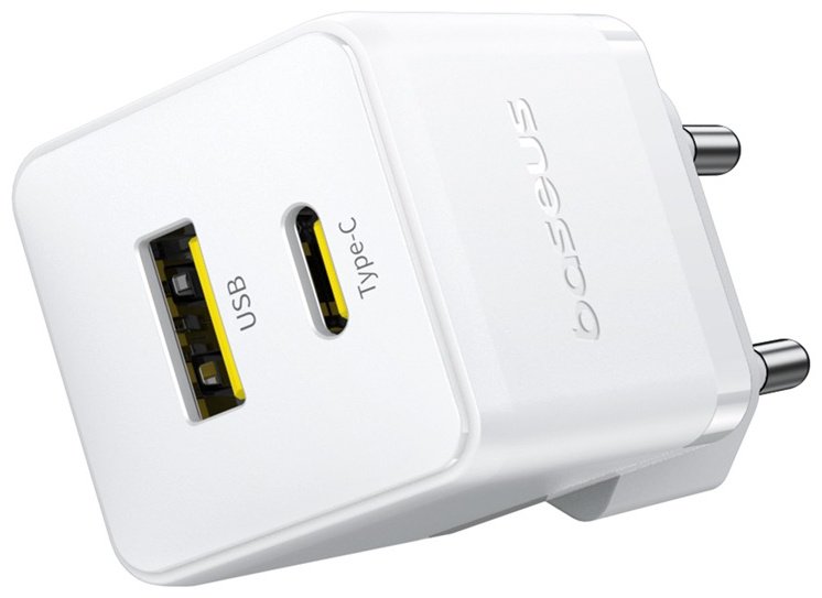 Зарядное устройство Baseus Palm USB Type-C, USB белый купить,NaN