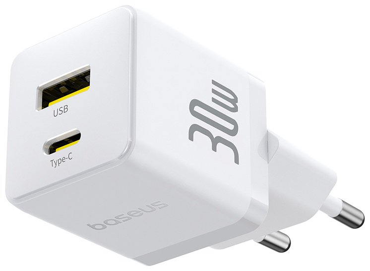 Зарядное устройство Baseus Palm USB Type-C, USB белый купить,NaN